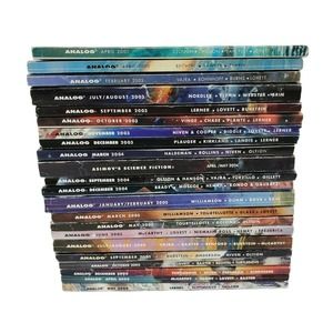 (21) Vintage Analog Year 2001 - 2006 Science Fiction and Fact Digest Books